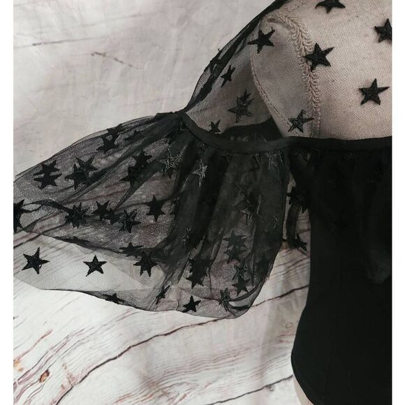 J. Crew Starry Tulle Short Sleeve Top Size XS NWT - Picture 4 of 6